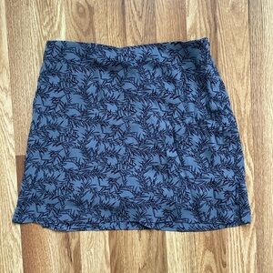 Foliage print skort